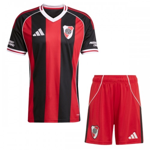 Dětský Fotbalový Dres CA River Plate Venkovní Dresy 2025-26 Dětský Fotbalový Dres CA River Plate Venkovní Dresy 2025-26